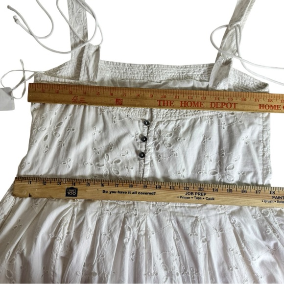 NWOT Free People Primavera Cotton Eyelet Midi Sundress.  Size L - Picture 10 of 15